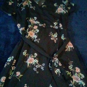 H&M Black Floral Maxi Dress